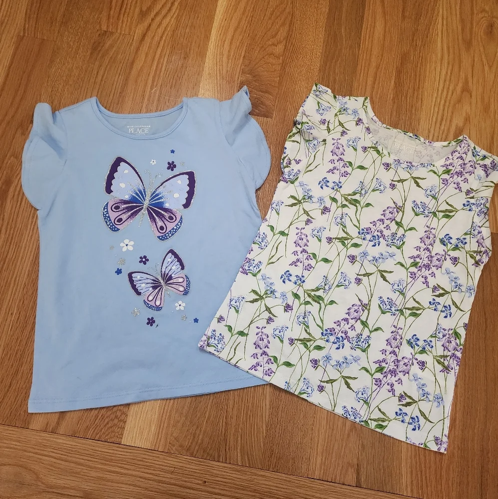 CC - The Children's Place Blue Butterfly and Floral Tops